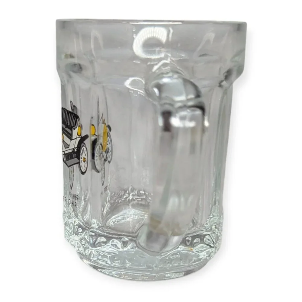 Vintage 1909 Humber 8 H.P. Classic Car Glass Shot Glass w/ D Handle 2.5